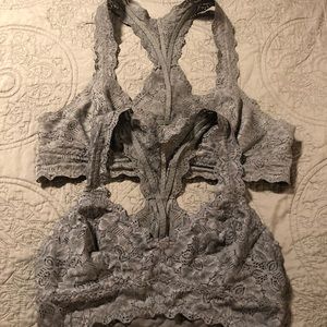 Lacy gray bralette bundle!!